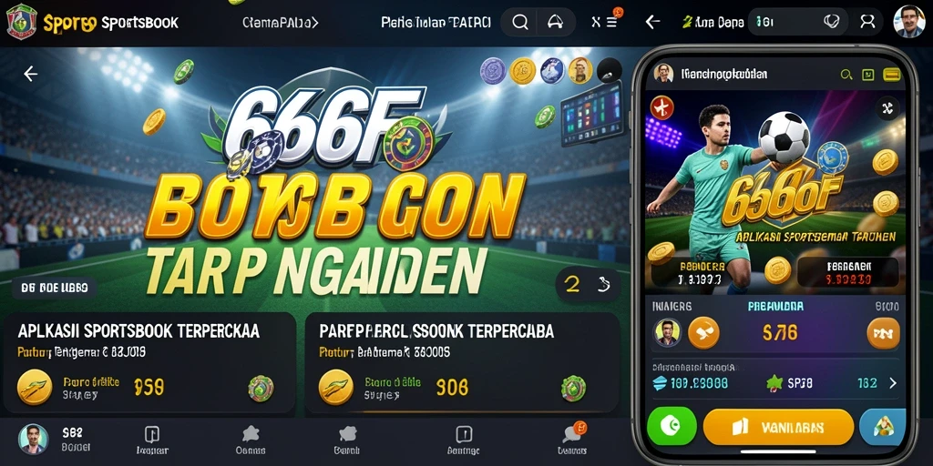 Tampilan utama 666F menampilkan berbagai opsi taruhan olahraga.