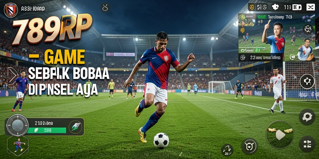 Tampilan menarik dari gameplay 789RP dengan aksi pertandingan sepak bola.