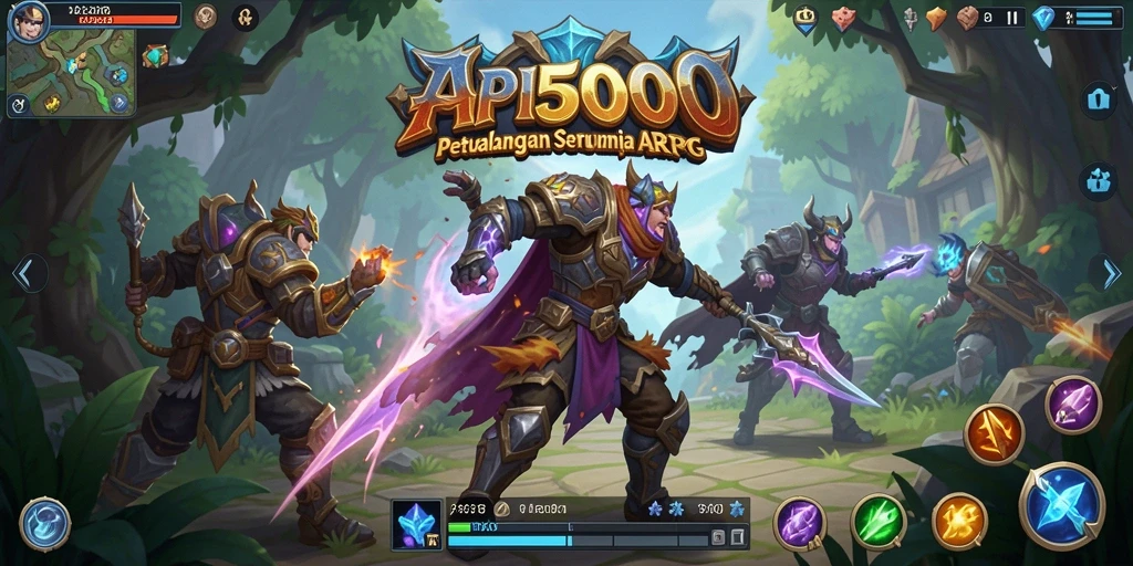 Gameplay menarik API5000 dengan karakter dan monster yang epik.