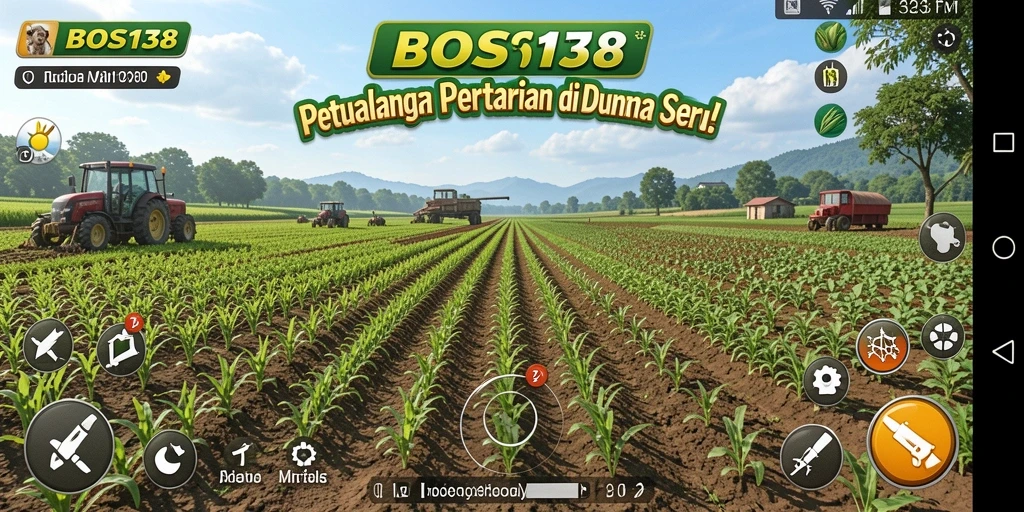Tampilan gameplay BOS138 dengan aktivitas pertanian yang menyenangkan.
