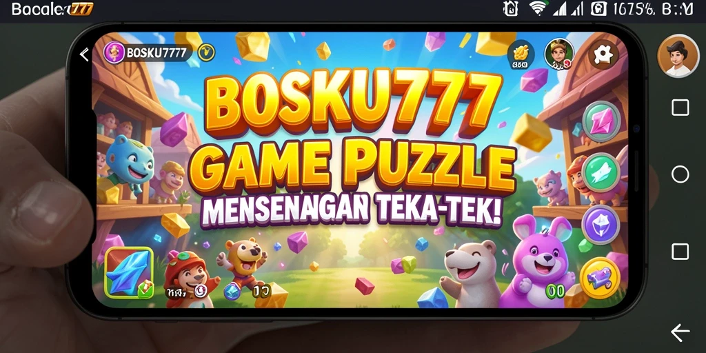 Tampilan gameplay seru dari game Puzzle BOSKU777.