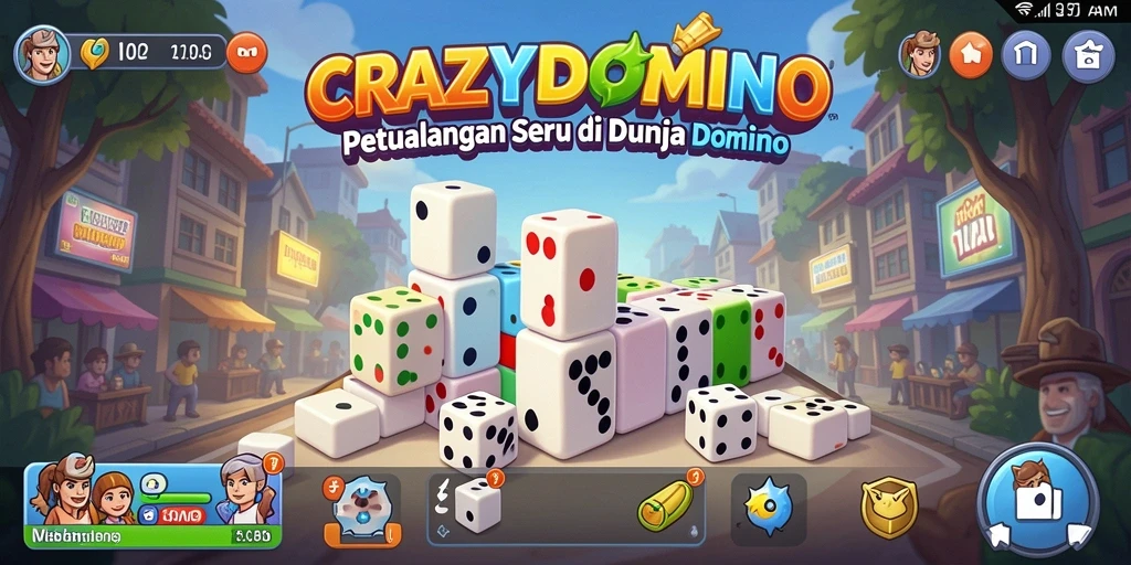 Gameplay seru di <strong>CRAZYDOMINO</strong> yang penuh petualangan.