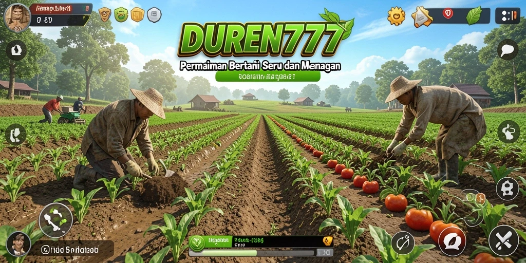 Tampilan gameplay menarik saat bertani di DUREN777.