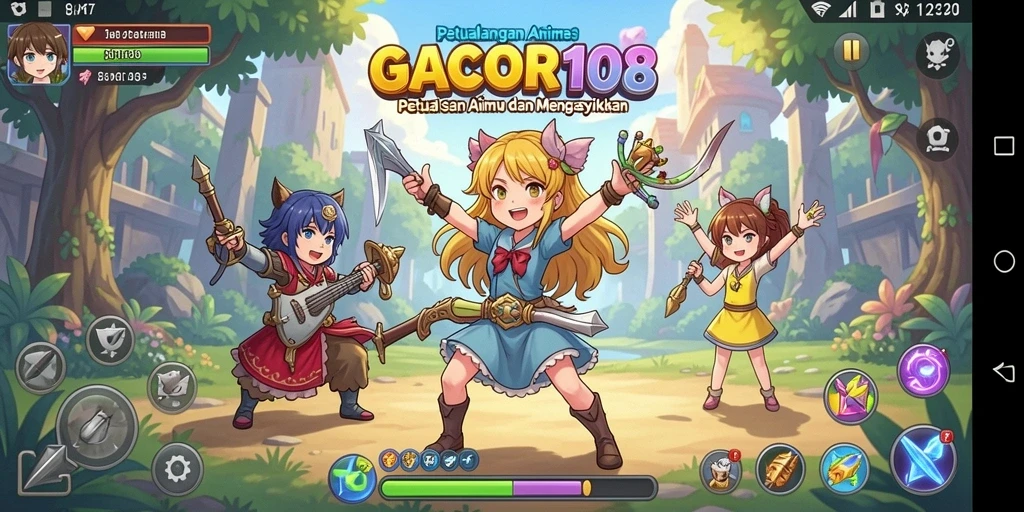 Screenshot gameplay GACOR108 yang mendebarkan dan penuh warna.