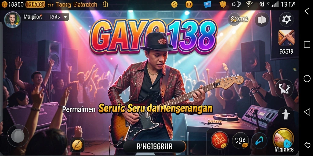 Tampilan gameplay menampilkan pengalaman musik yang memukau.