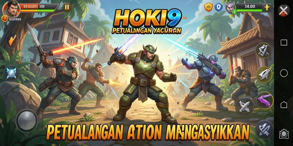 Tampilan gameplay seru penuh aksi dan tantangan dari HOKI9.