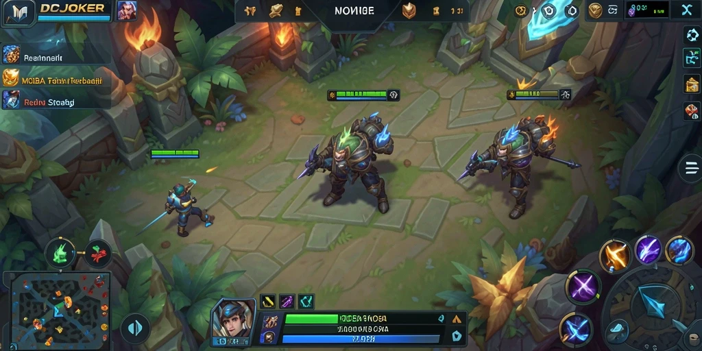 Tampilan aksi seru dalam permainan MOBA IDCJOKER.