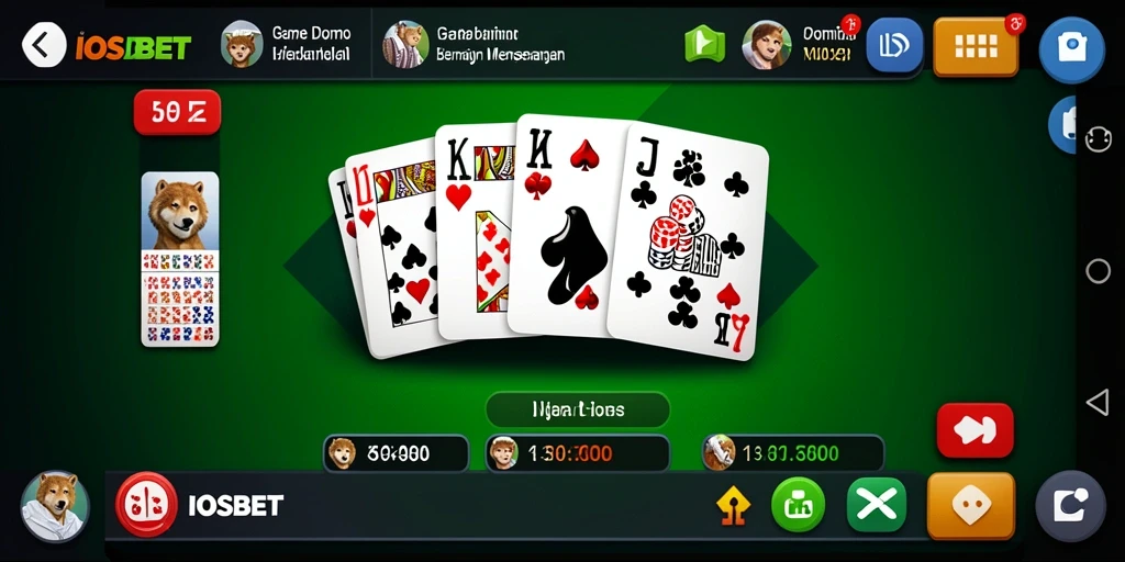 Tampilan gameplay seru dalam IOSBET dengan berbagai mode permainan Domino.