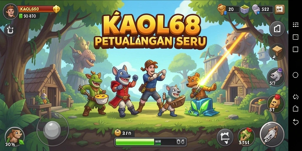 Screenshot KAOL68 menampilkan gameplay Idle yang mengasyikkan dan penuh warna.