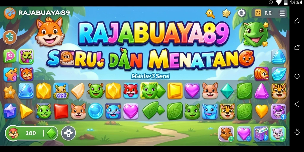 Gameplay seru RAJABUAYA89 dengan tantangan Match-3.