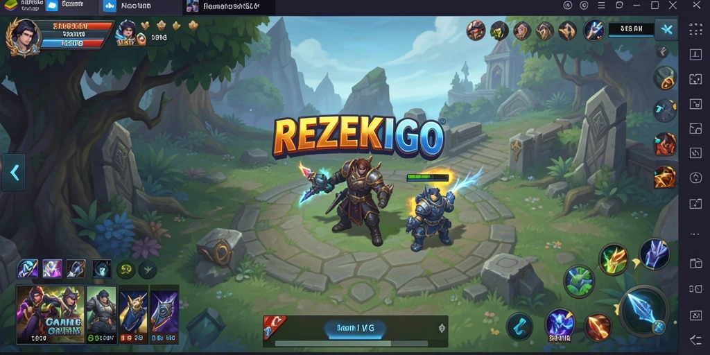 Tampilan gameplay menegangkan dari REZEKIGO dengan strategi mendalam.
