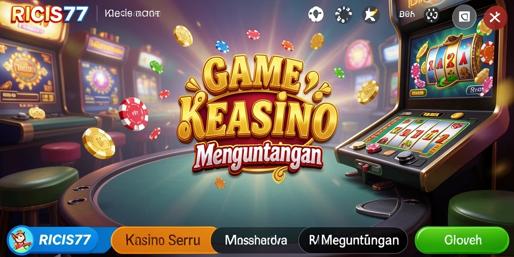 Screenshot utama RICIS77 menampilkan gameplay Kasino yang menarik dan dinamis.