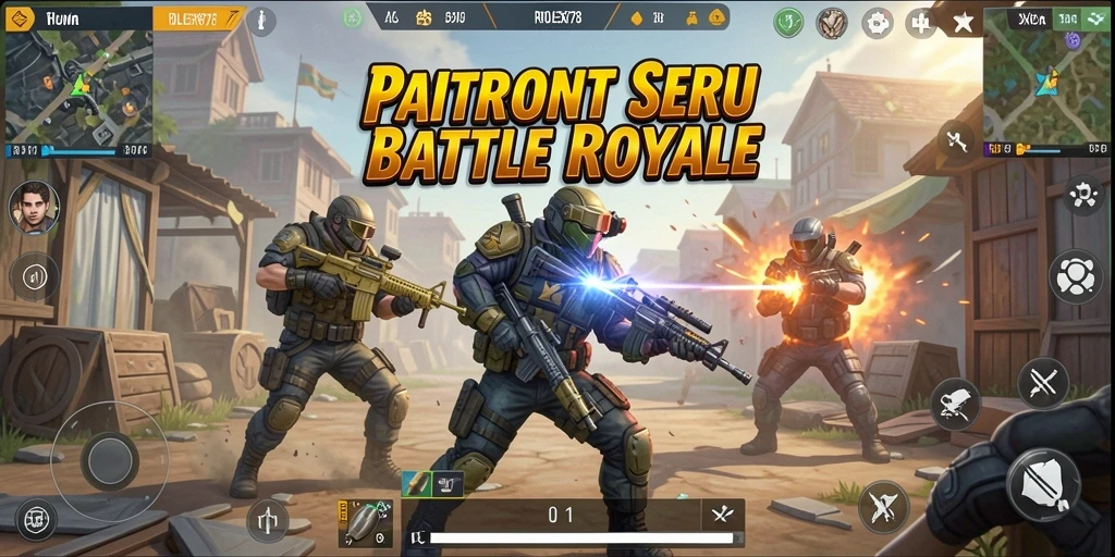 Tampilan gameplay seru dalam game Battle Royale ROLEX878.