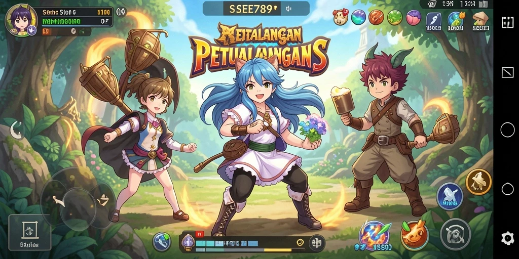Tampilan gameplay SEE789 yang memukau dengan karakter Anime.