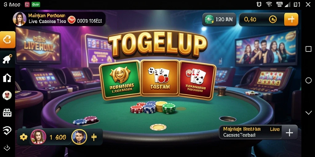 Tampilan gameplay Live Casino TOGELUP yang mendebarkan.
